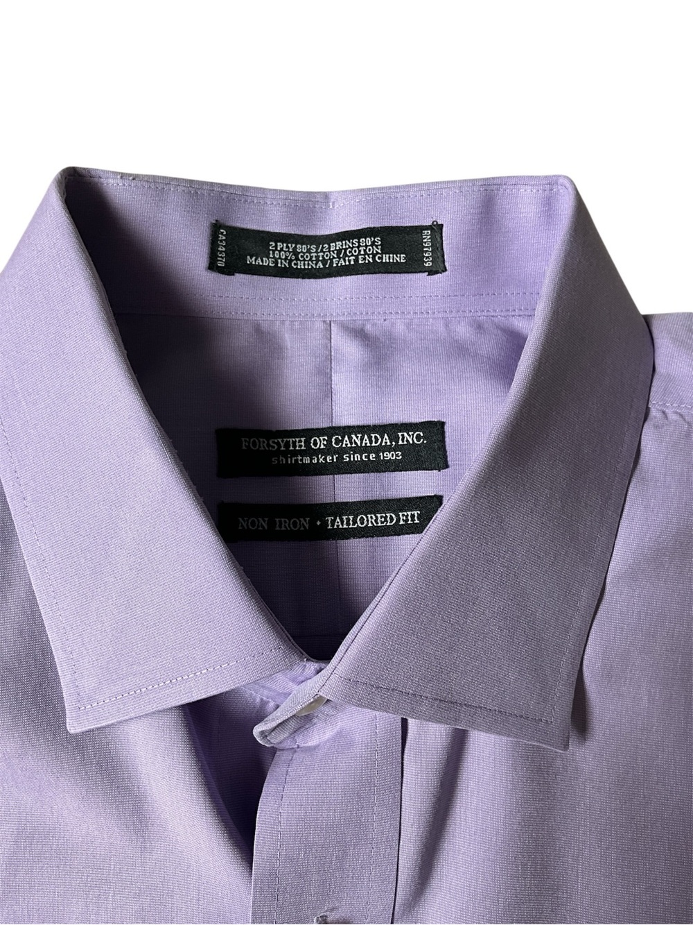 Forsyth of Canada Lavender Tailored-Fit Non-Iron Dress Shirt